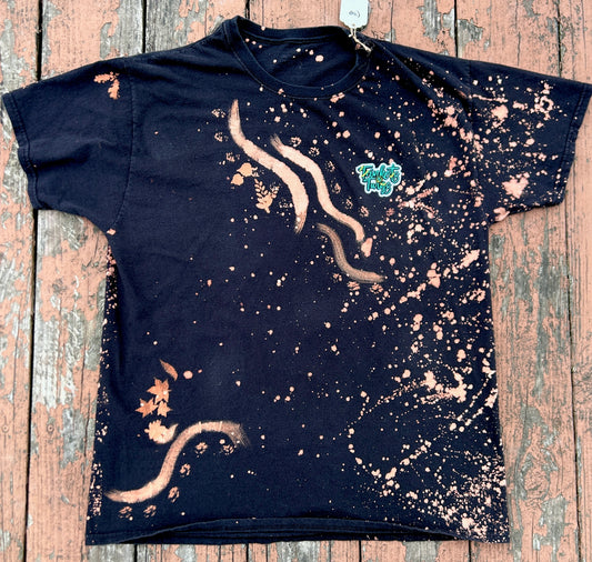 Paint Stroke Splatter Acid Wash T-Shirt