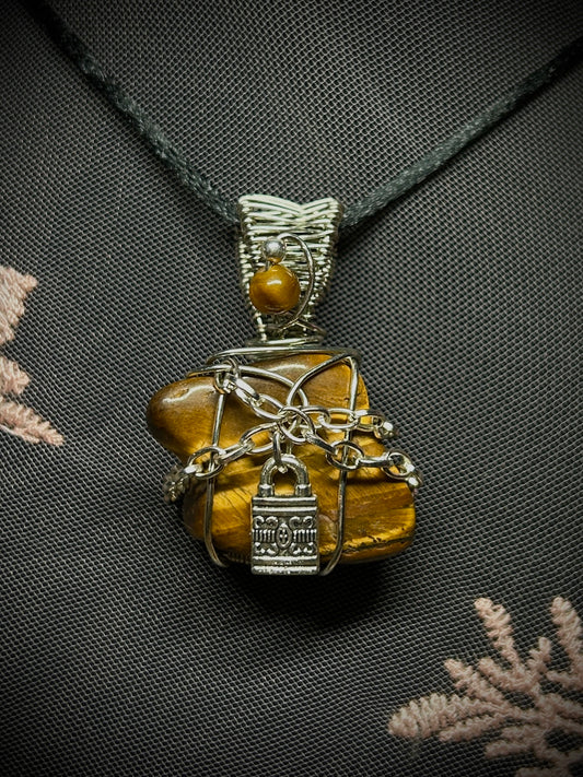 Tiger's Eye Treasure Chest Necklace